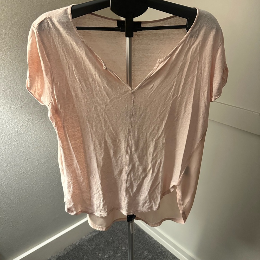 Sanctuary Pale Pink V-Neck Short Sleeve Tee